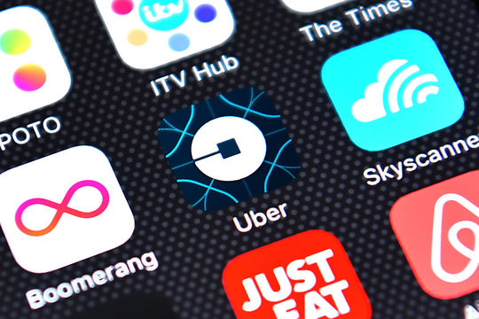 Uberのアプリ