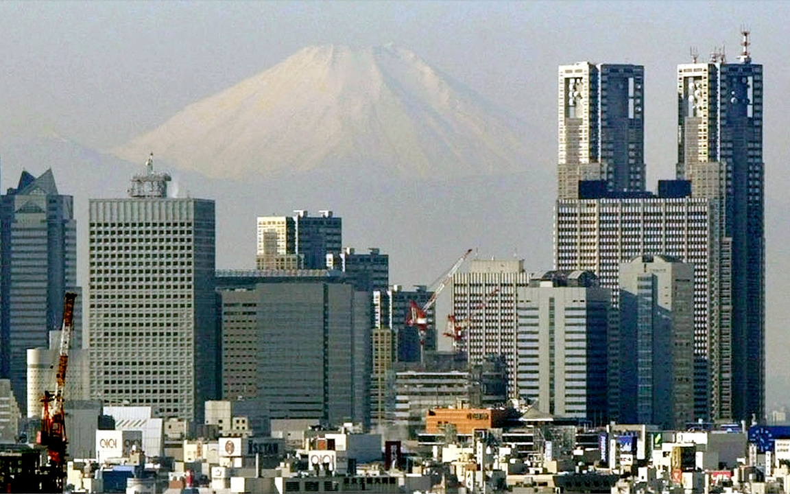 東京と富士山