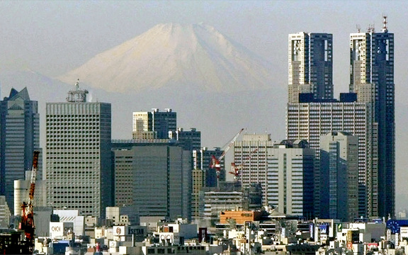 東京と富士山