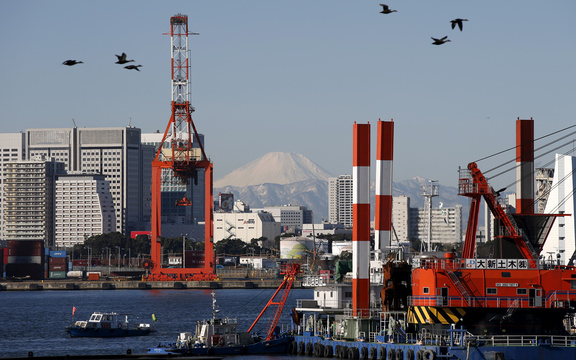 東京湾と富士山