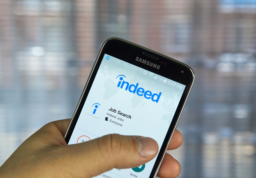 indeedのスマホ画面