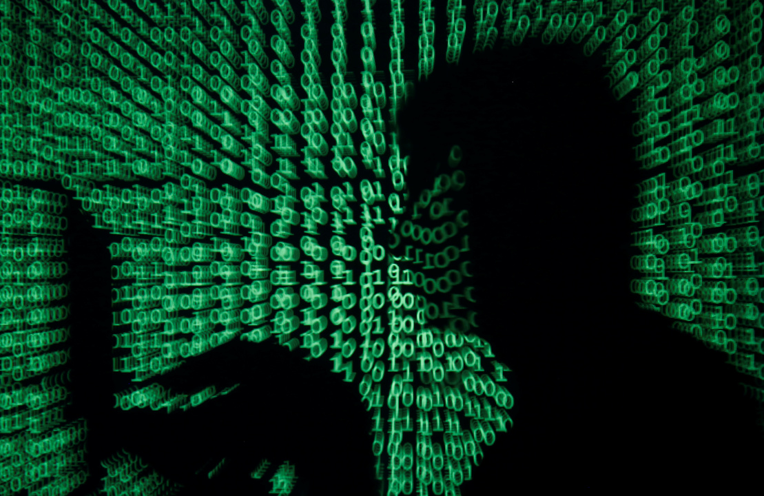 a man with a computer