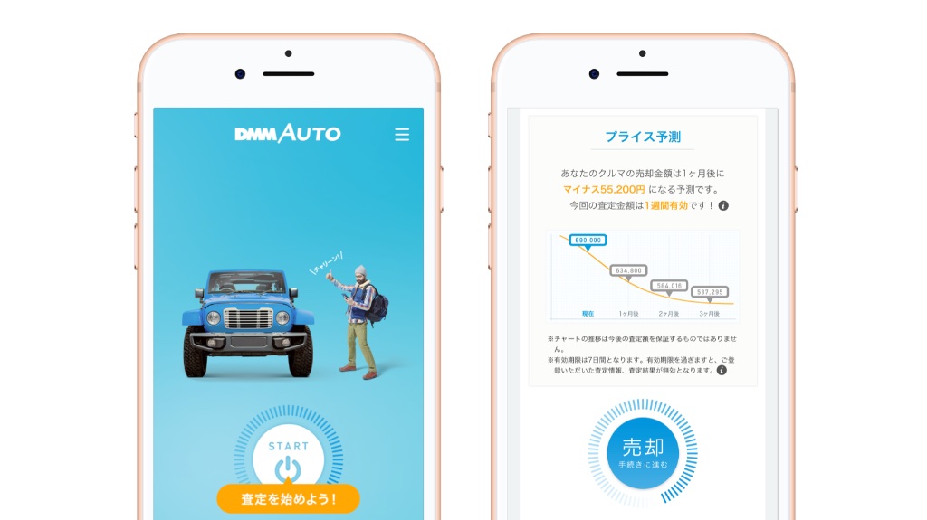 Dmmが中古車 ノールック買取り 参入 Dmm Auto スマホ3分査定の全貌 Business Insider Japan