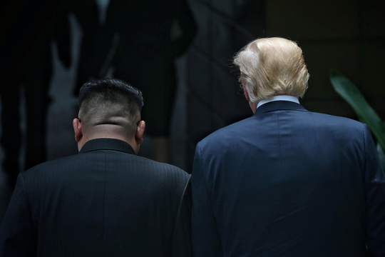 トランプ大統領と北朝鮮の金正恩委員長