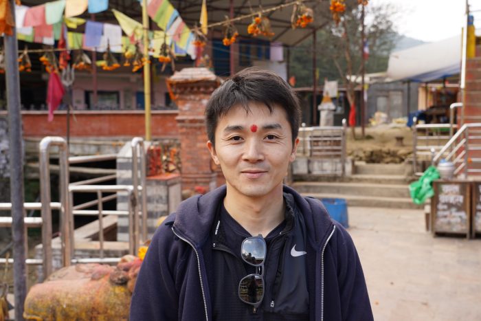 ネパールを旅行中の赤星琢哉さん
