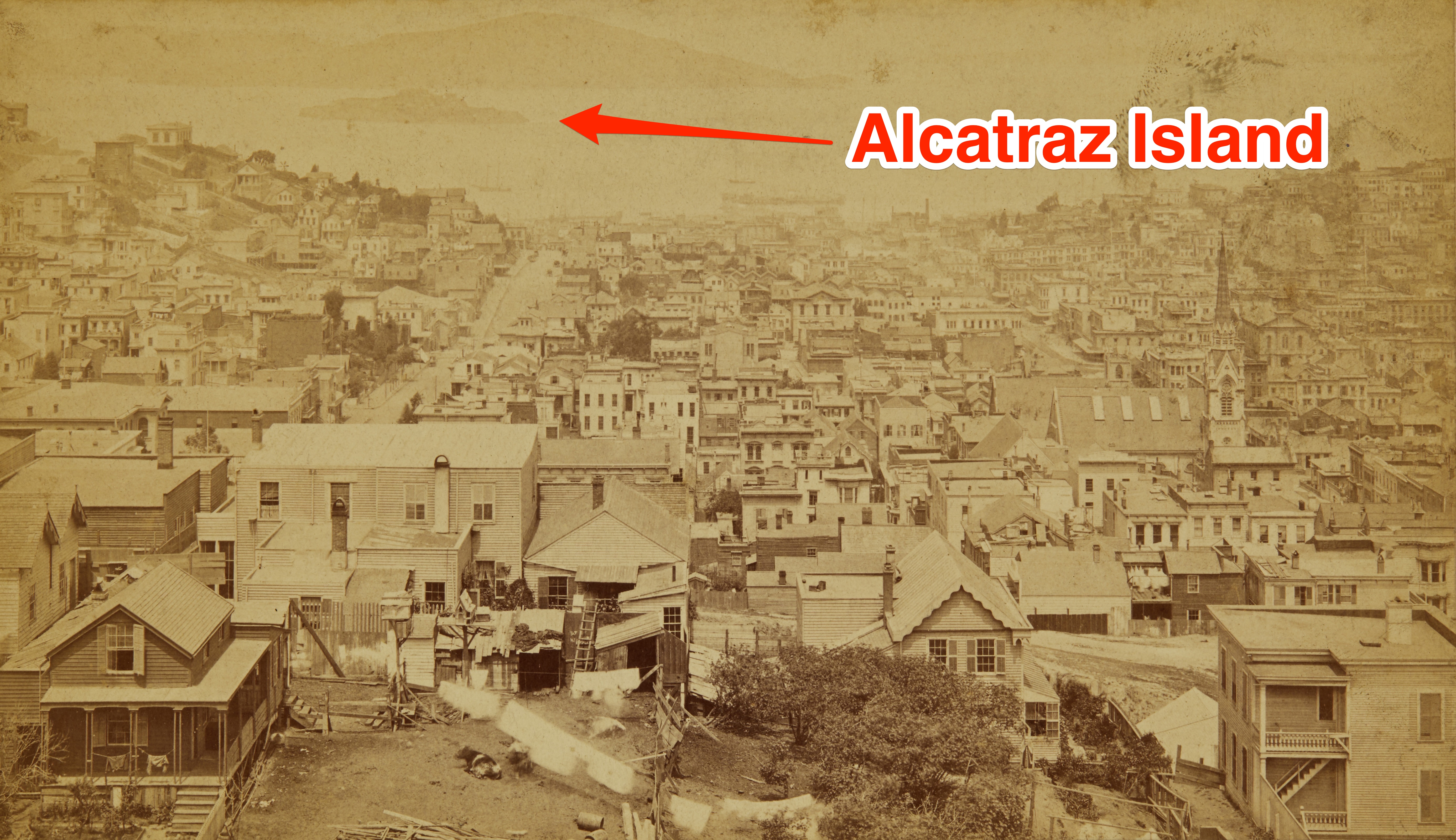 大地震前の1877年にサンフランシスコを写したパノラマ写真が競売