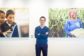 馬渕俊介さんとパネル