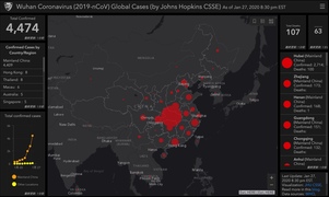 このマップで感染者が広がっているのがわかる。