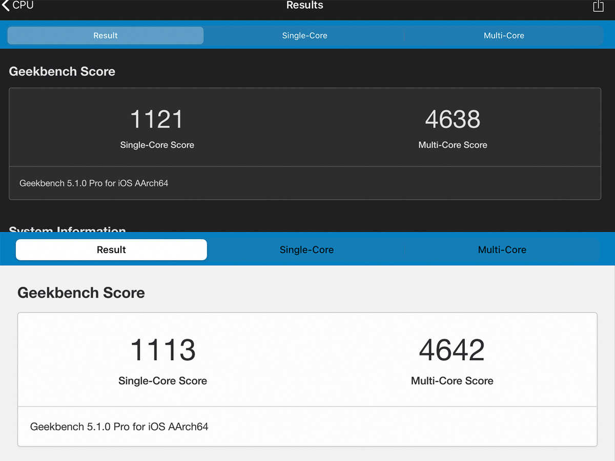 Geekbench Result