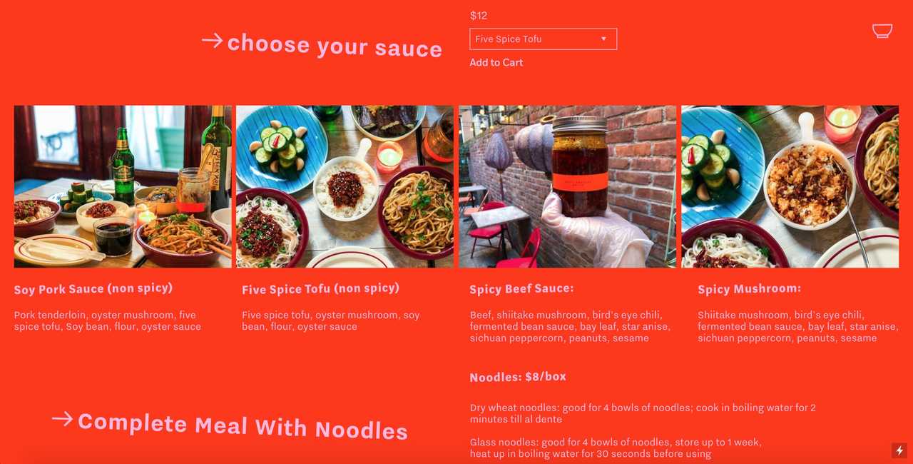 レストランでは、人気料理を自宅で作れる食材セットも販売している