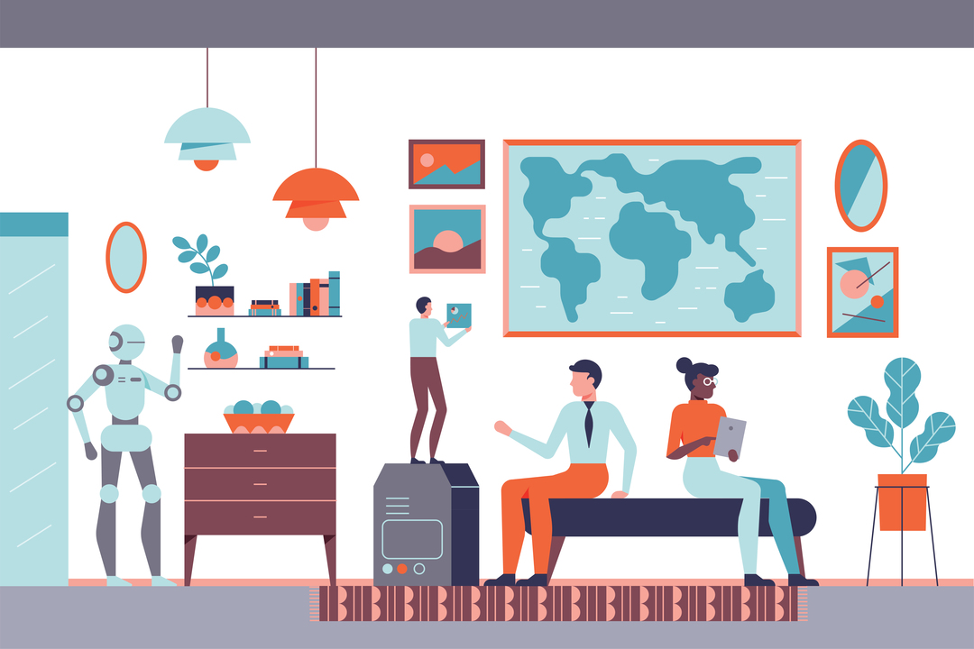 2030年のディスカッションシーン