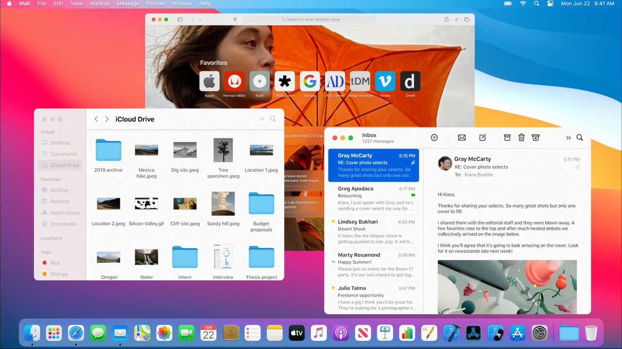 macOS Big SurのUI
