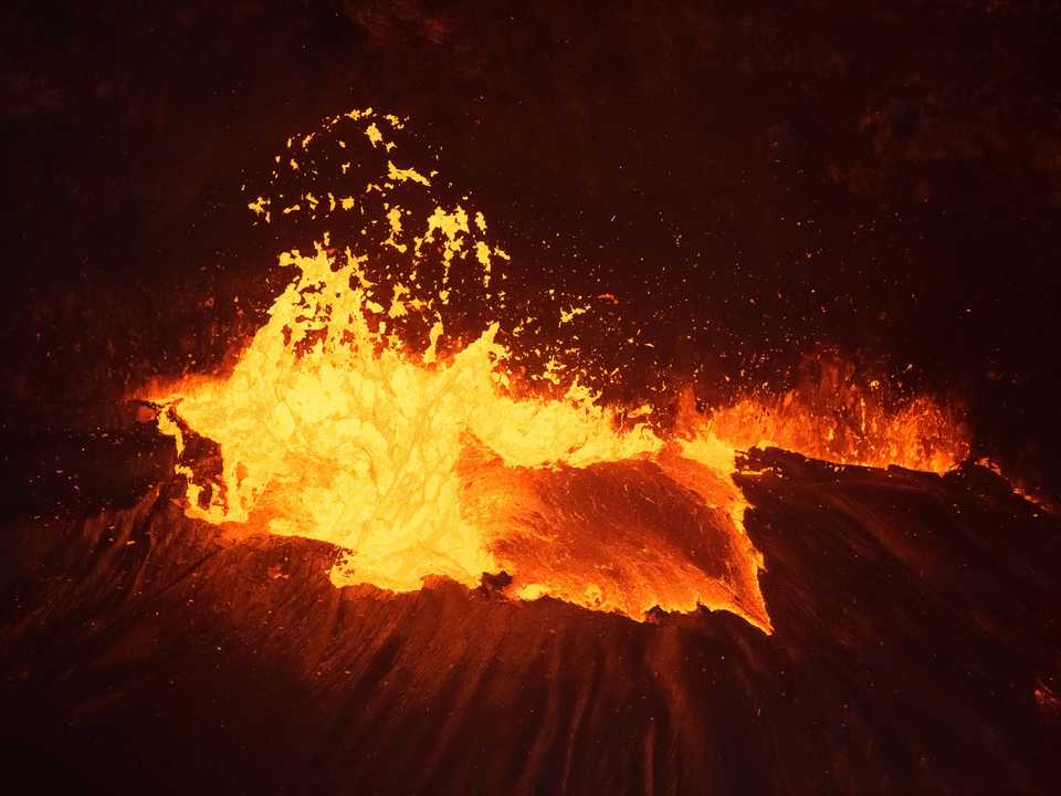 ハワイ、キラウエア火山。
