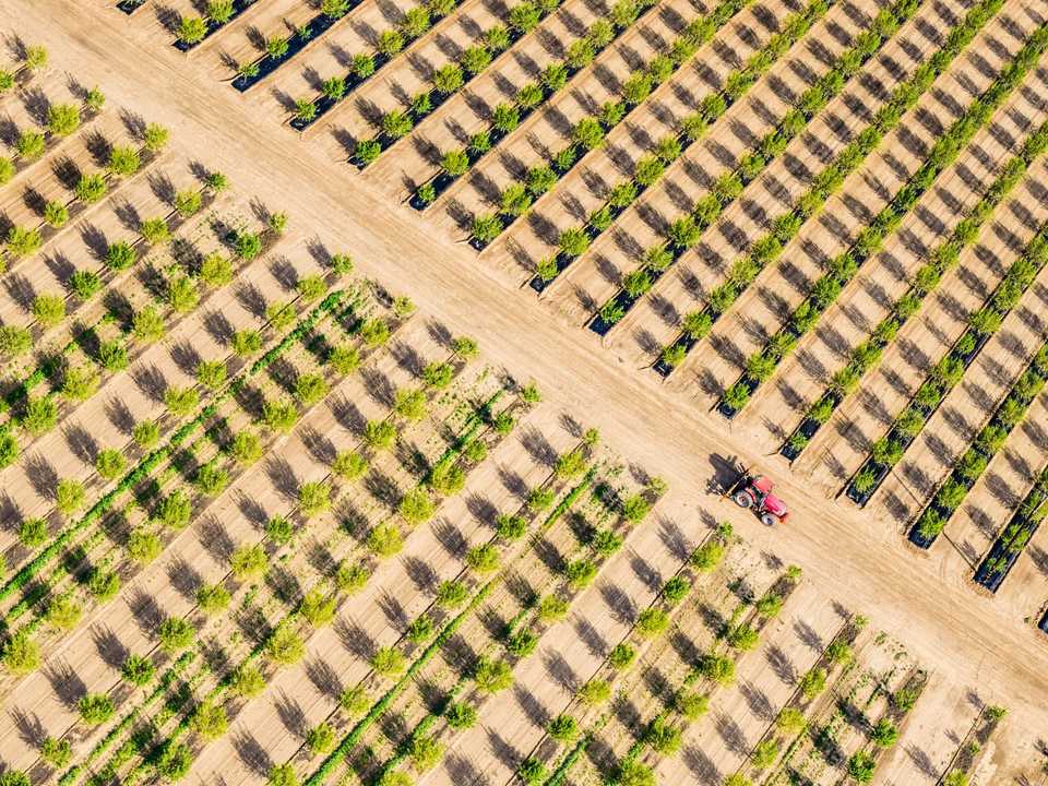 ワイオミング州の農地。
