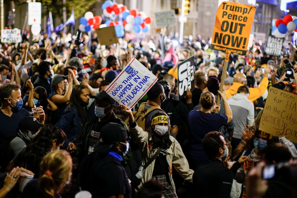 11月7日のペンシルバニアの投票所の様子