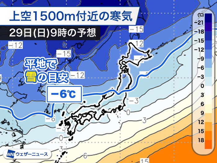 寒気の予想
