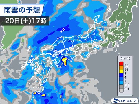 雨雲の予想