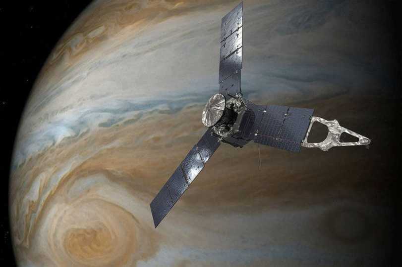 Business Insider Japanのニュース記事「NASA、探査機｢ジュノー｣が撮影した木星とガニメデの最新動画を公開」の画像