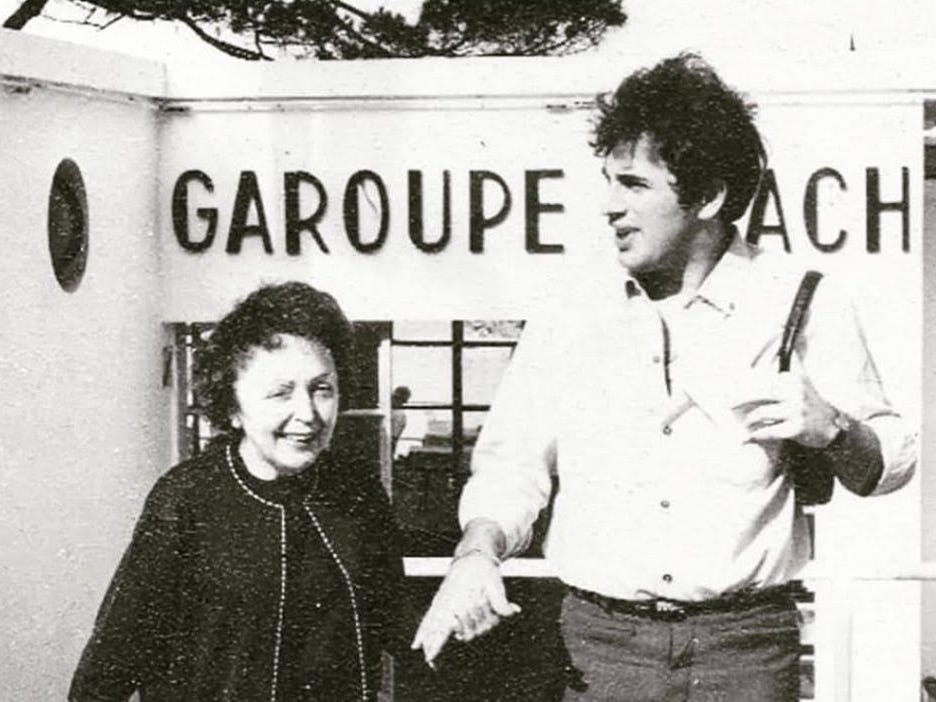 エディット・ピアフと2番目の夫テオ・サラポ（Theo Sarapo）。