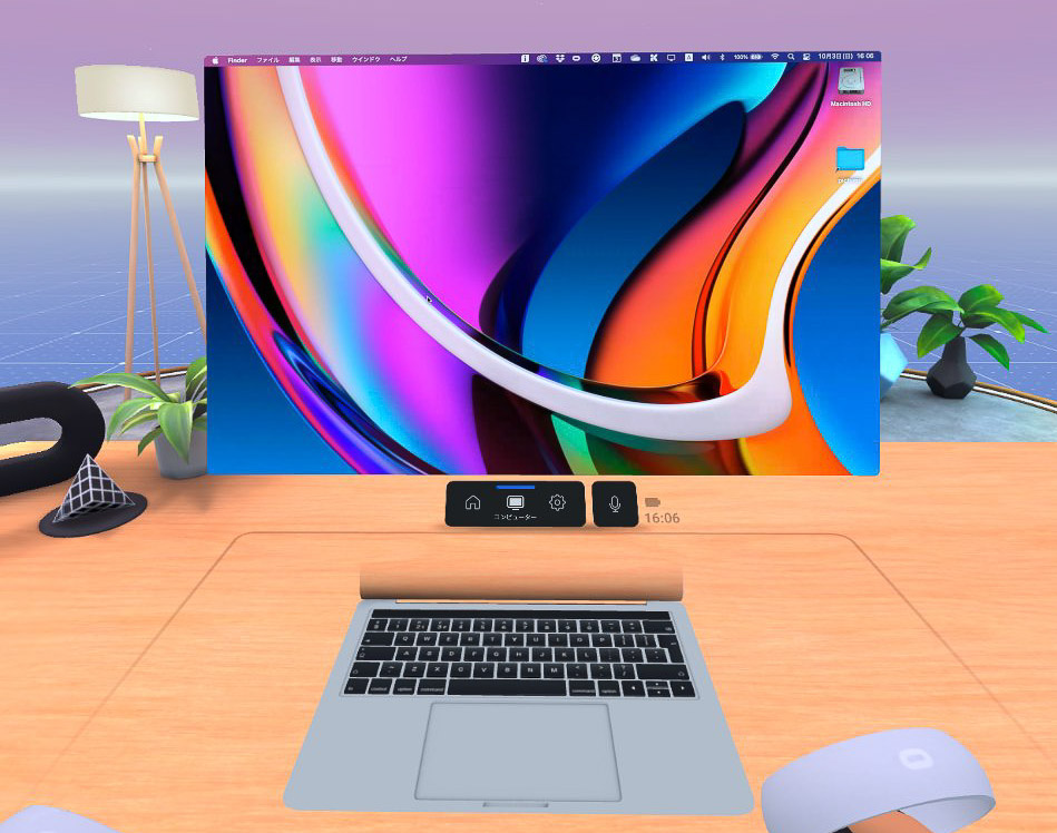 Macbookのディスプレイ