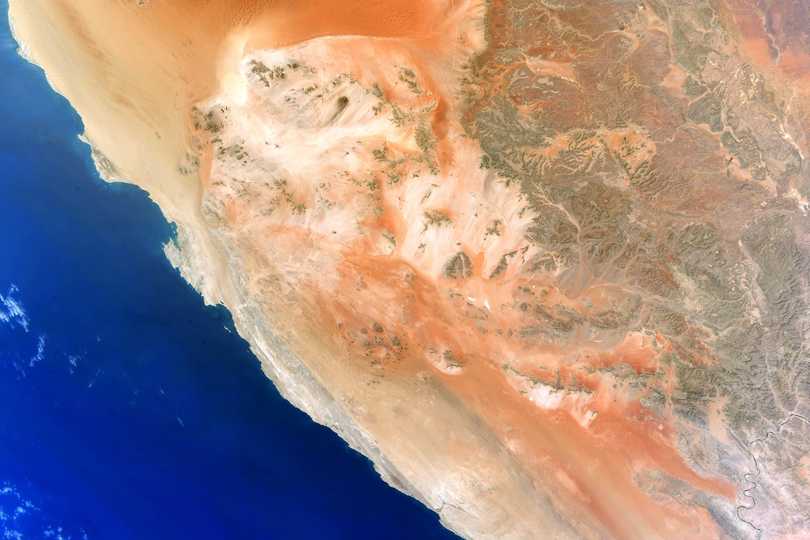 ナミビアの海岸。2021年9月23日撮影。