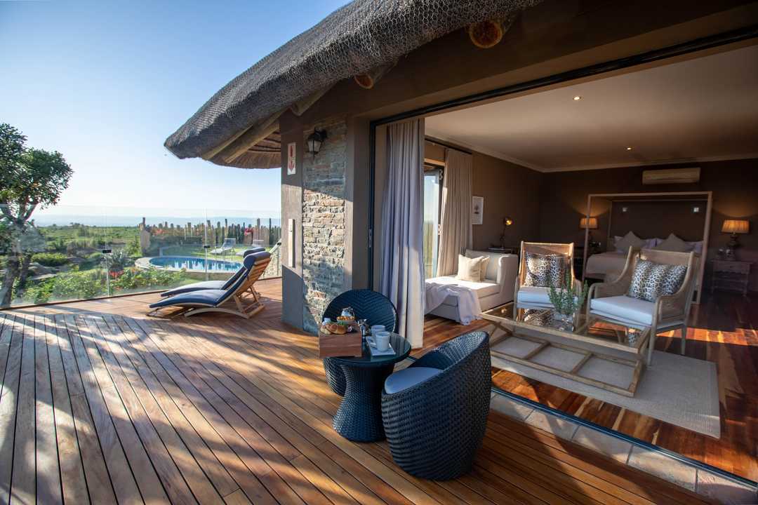 View from the balcony of the bedroom suite.