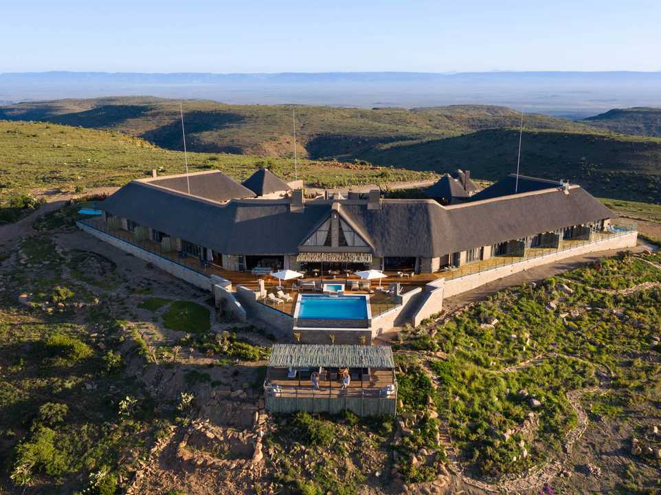 Aerial view of the Sky Lodge.?