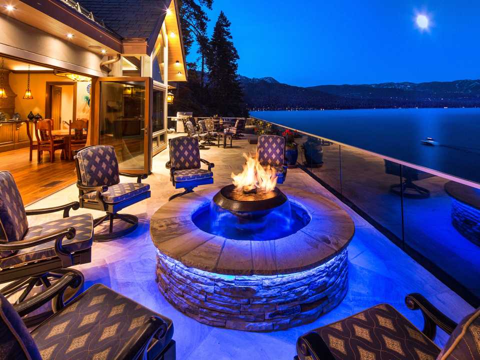 A fireplace at the beach place.