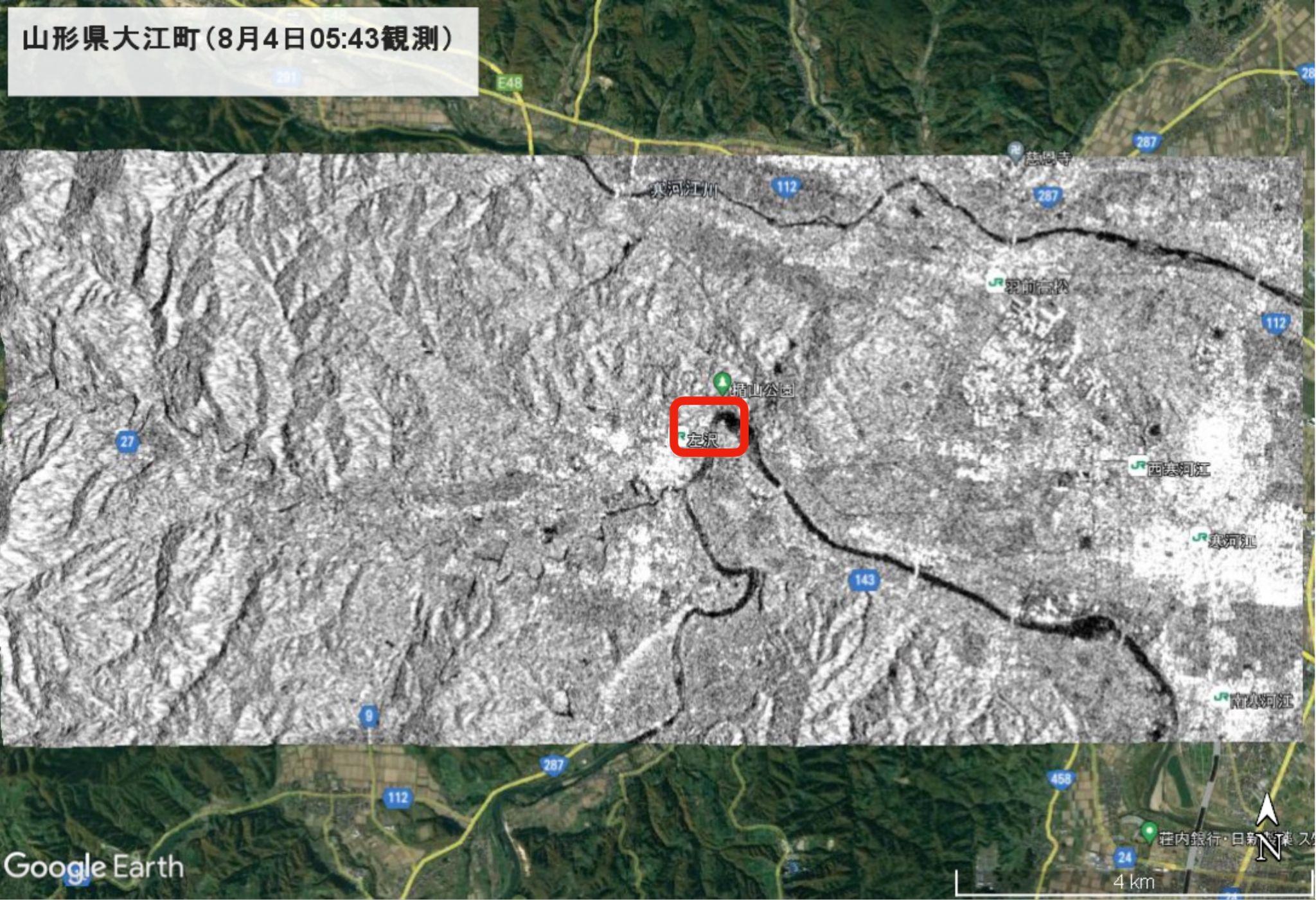レーダー衛星が捉えた、山形県の記録的大雨の現状…新潟・北陸でも