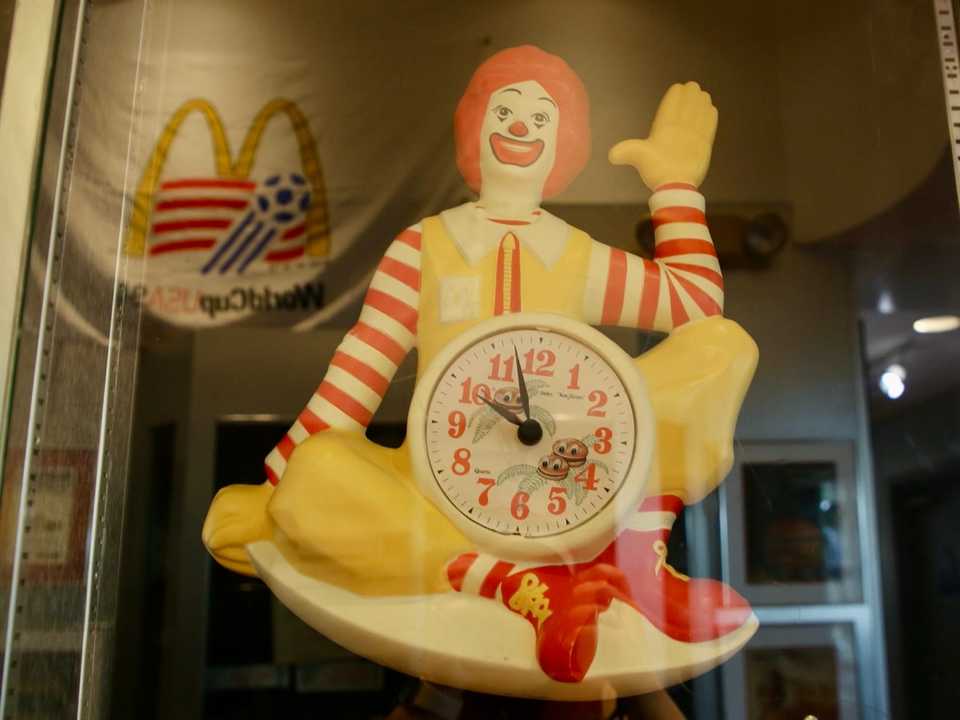 ロナルド・マクドナルドの時計は、私のお気に入りだった