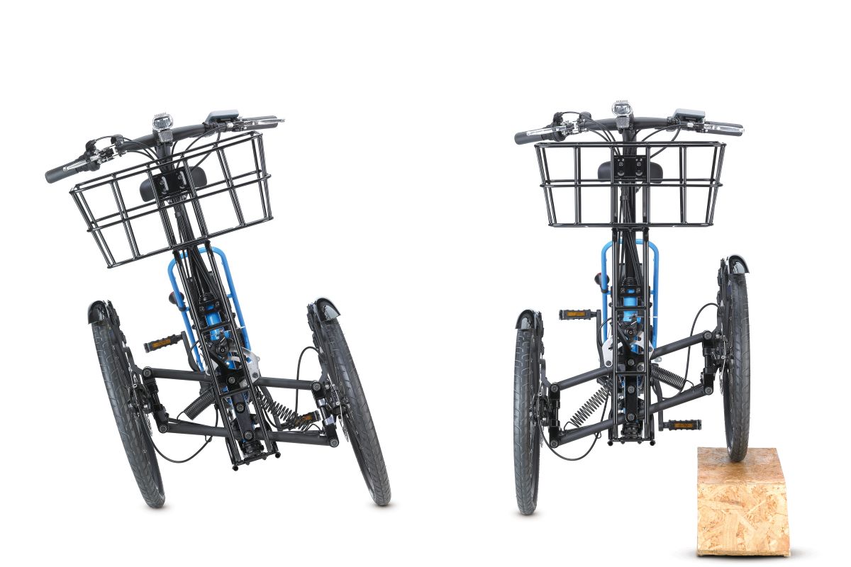 カワサキが作った電動3輪ビークルが36万円で発売。バイクの特許技術を
