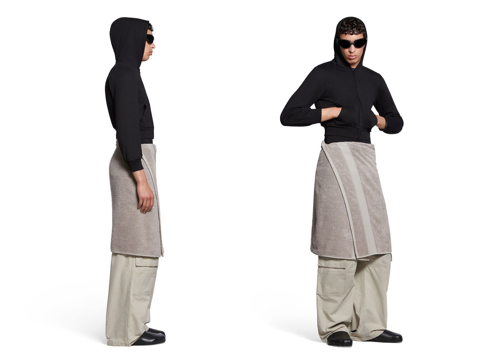 バレンシアガからの新たな挑戦状、14万円の「タオルスカート