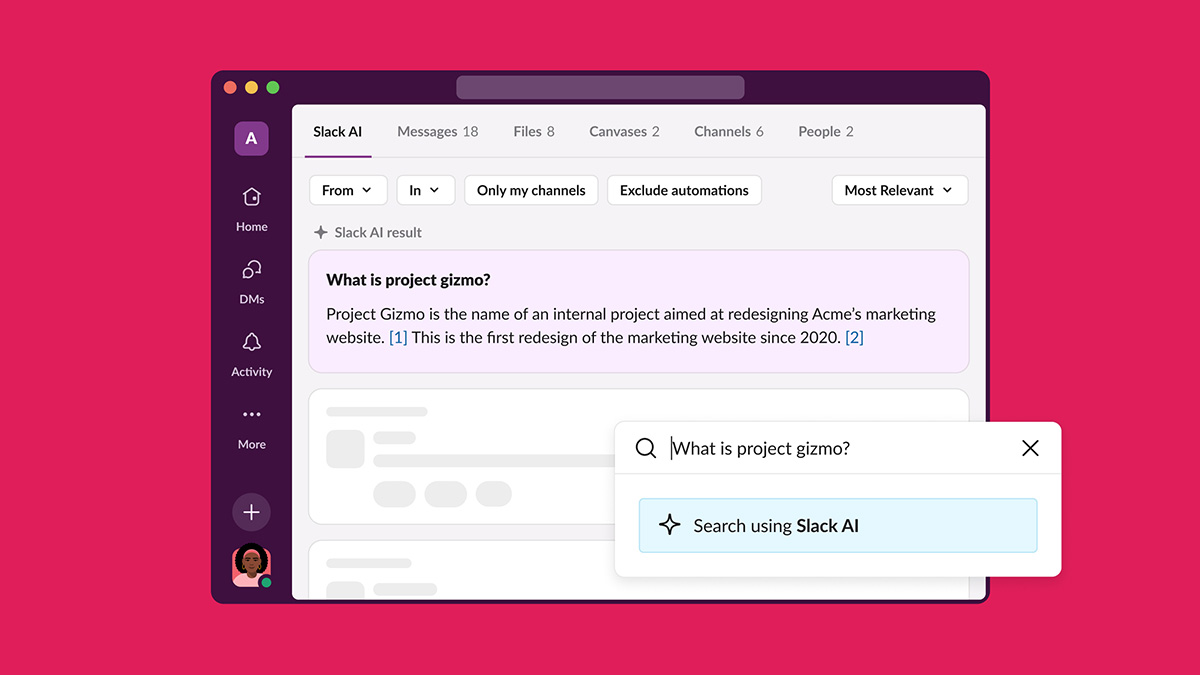 Slackが生成AI新機能を開始、日本語対応は4月を予定。社内のチャットを