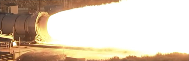 ロケットのエンジン噴射
