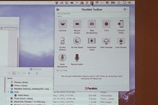 Parallels Desktop 12のParallels Toolbox