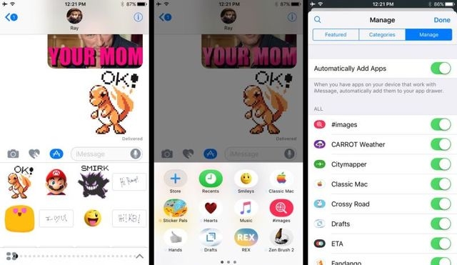 iOS 10 メッセージアプリ 2