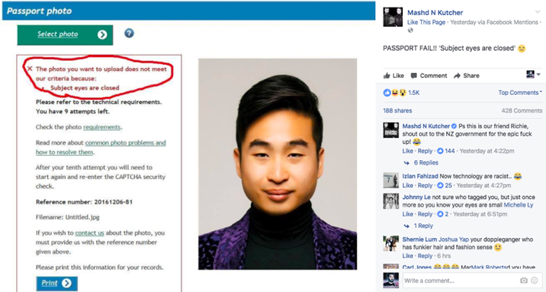 アジア人の目を認識できなかった、ニュージーランドのパスポート写真サービス2