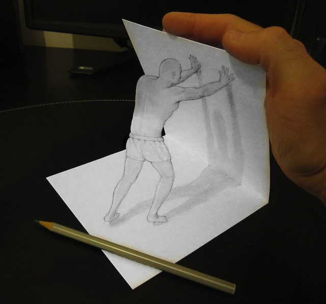 これを鉛筆で描いただって? 三度見しても信じられない立体絵画3