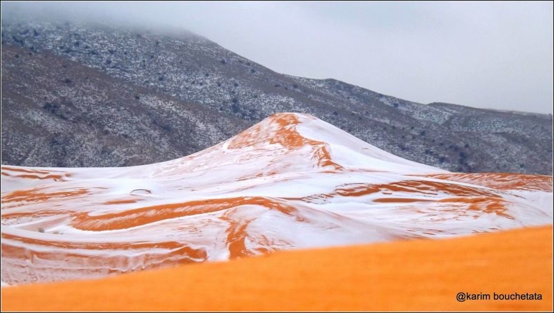 サハラ砂漠 雪 1