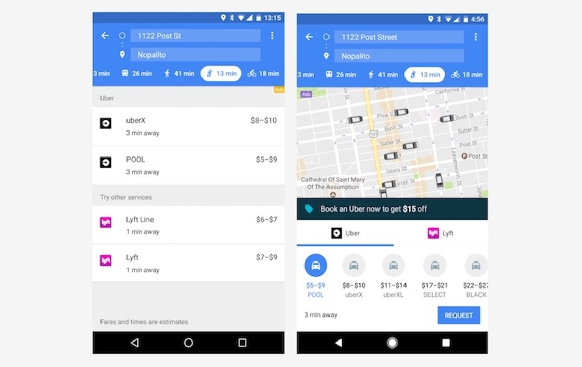 ますます便利なGoogleマップ、Uber配車に対応  ギズモード・ジャパン