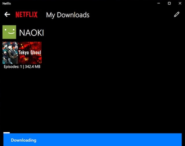 Netflix Windows オフライン再生