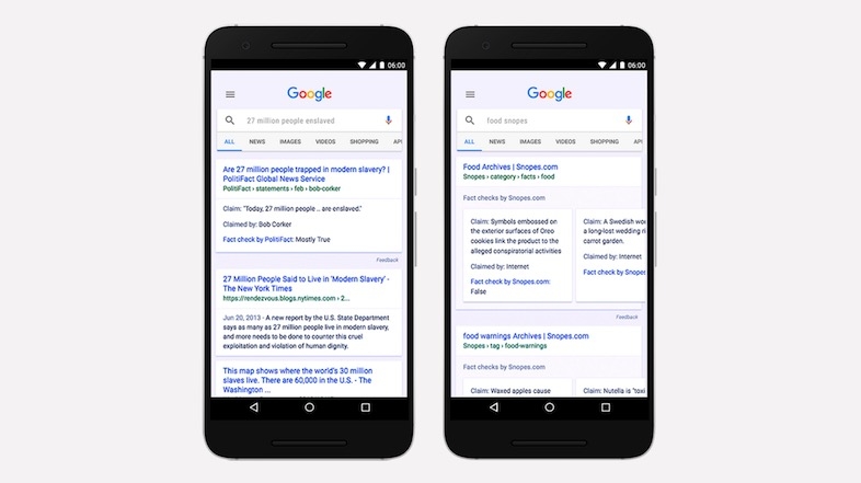 googleがフェイクニュースの拡散を防ぐため ファクトチェック機能を検索
