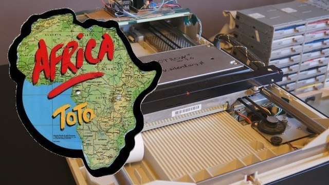 64個のFDDと8個のHDD、2つのスキャナーに名曲『Africa』を演奏させてみた