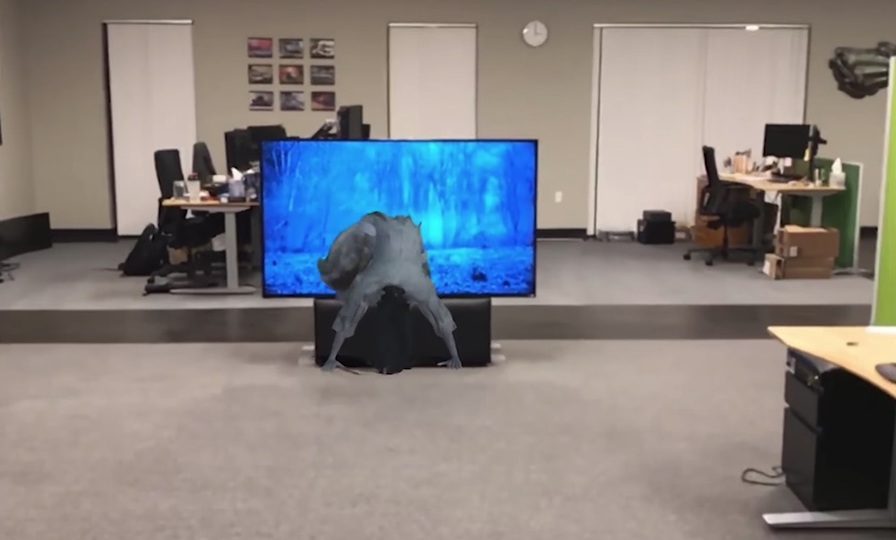 本当にテレビから出てくる…。背筋が凍るAR x 貞子