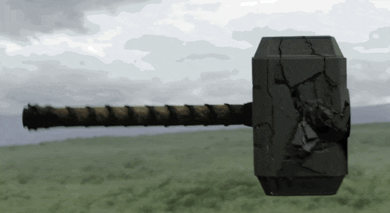 映画『マイティ・ソー バトルロイヤル』でムジョルニアが砕けるシーンのVFX