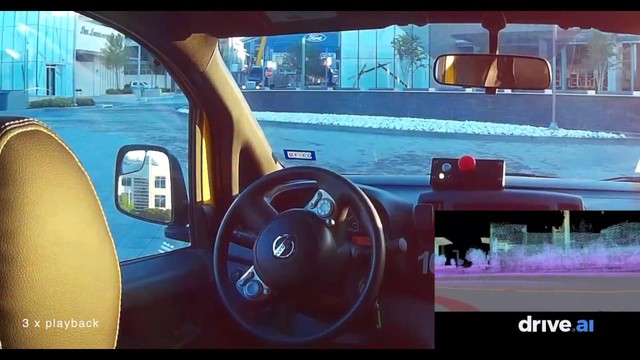 完全無人の自動運転車がドライブする様子。未来は着実にやってきてる