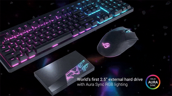 外付けHDDだって光らせたい。ASUSからAura Sync対応ストレージが仲間入り