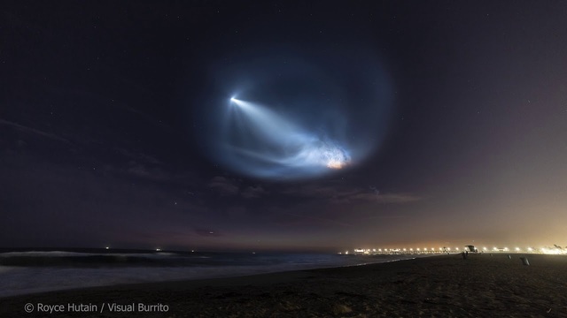 大迫力! ヴァンデンバーグ空軍基地からファルコン9が飛び立つ様子