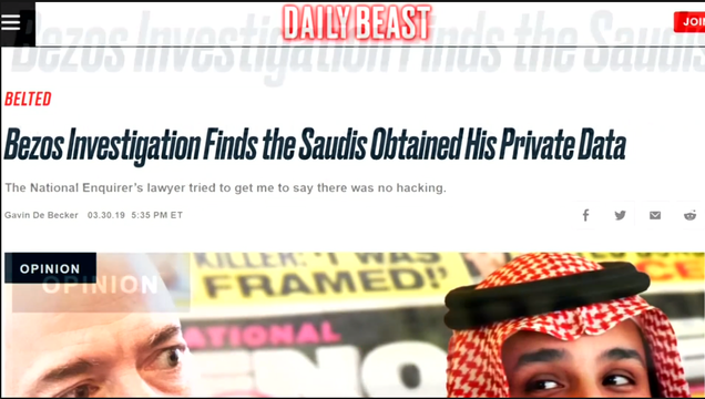 ベゾスの局部写真、サウジが抜き取ってた?