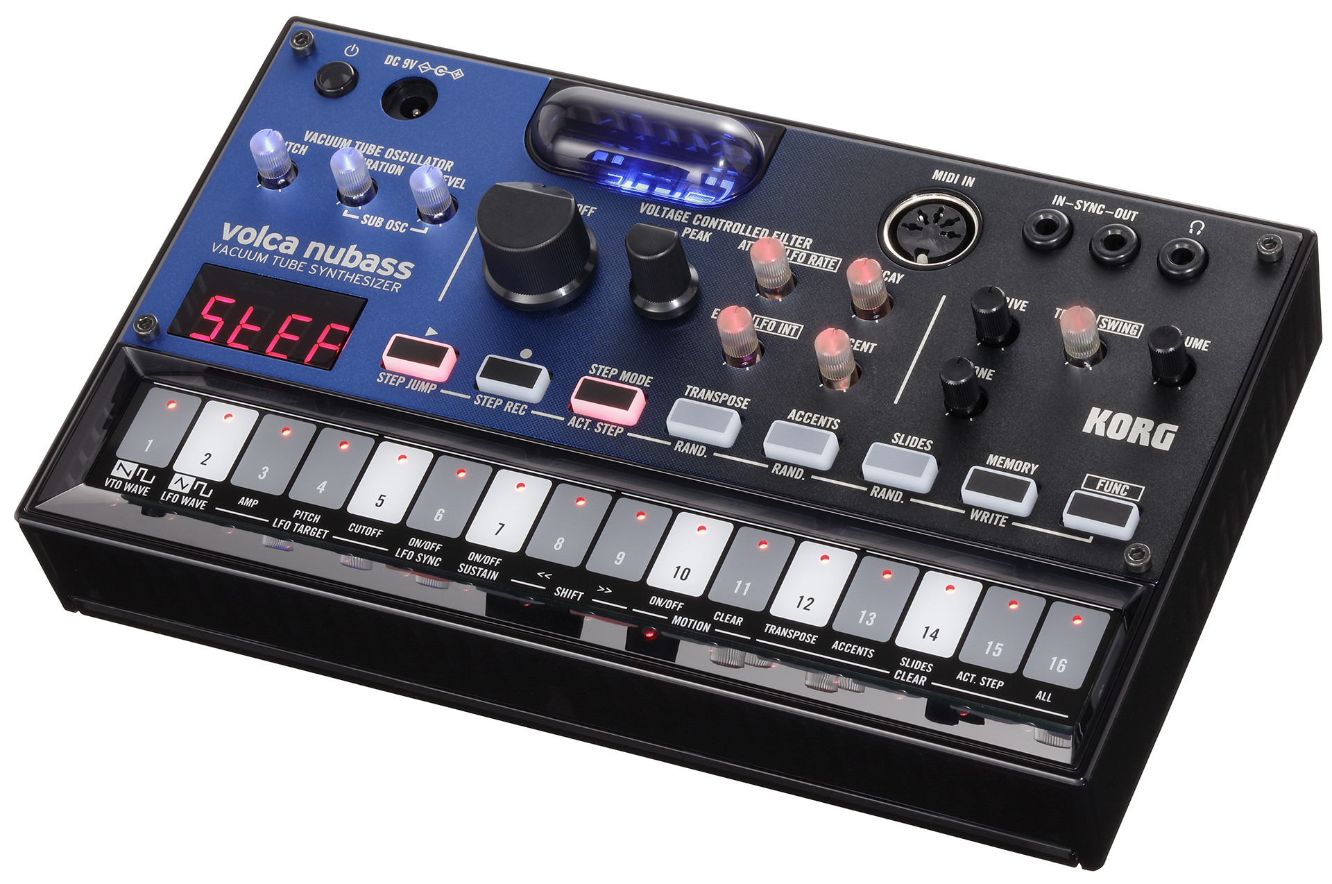 真空管オシレーター採用の「volca nubass」。剥き出しのカッコよさが